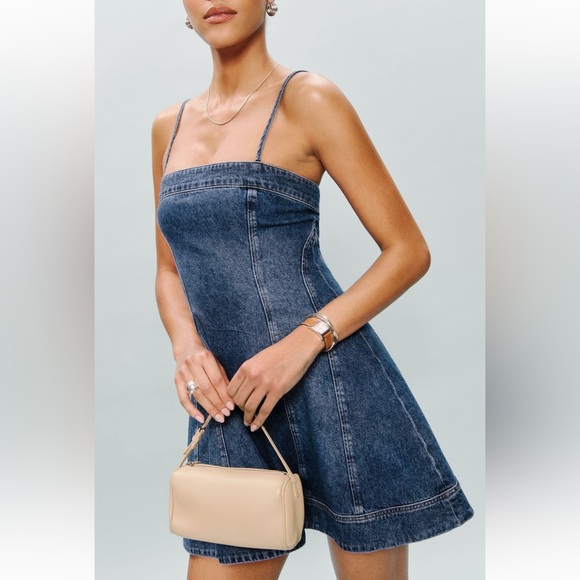 Elma Denim Mini Dress - Picture 1 of 5